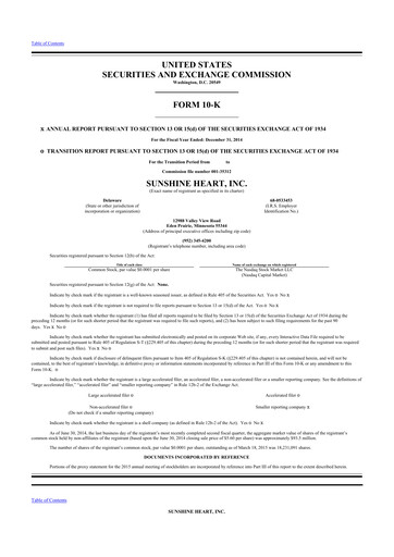 Vorschaubild Nuwellis 10-K Jahresbericht 2014