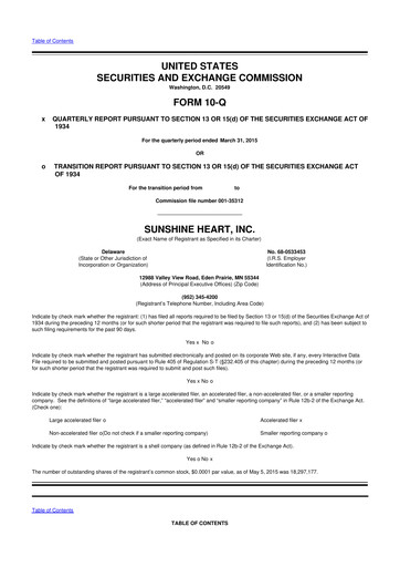 Thumbnail Nuwellis 10-Q Quarterly Report FY2015 