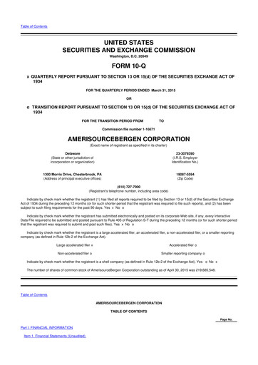 Thumbnail Cencora 10-Q Quarterly Report FY2015 