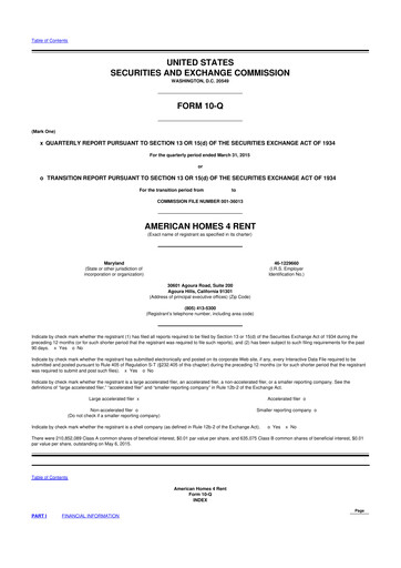 Thumbnail AMH (American Homes 4 Rent)
 10-Q Quarterly Report FY2015 