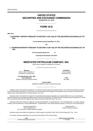Vorschaubild Amplify Energy
 10-Q Quartalsbericht 2015 