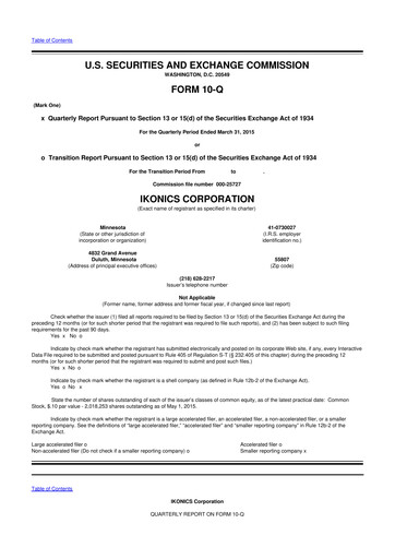 Miniature TeraWulf 10-Q Rapport trimestriel 2015 