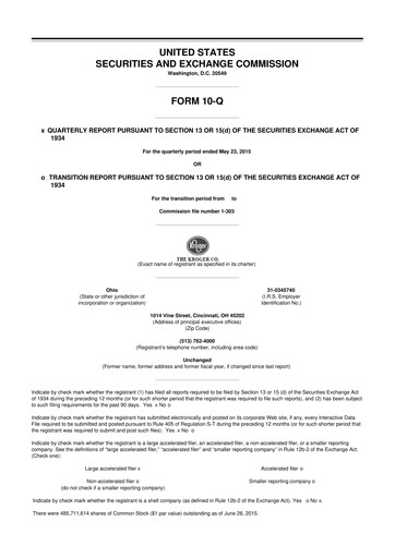 Vorschaubild Kroger 10-Q Quartalsbericht 2015 