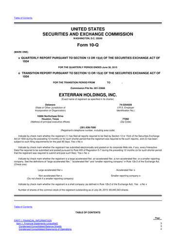 Thumbnail Archrock 10-Q Quarterly Report FY2015 