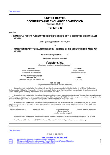 Thumbnail Verastem Oncology
 10-Q Quarterly Report FY2015 