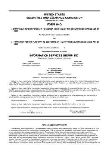 Thumbnail Information Services Group 10-Q Quarterly Report FY2015 