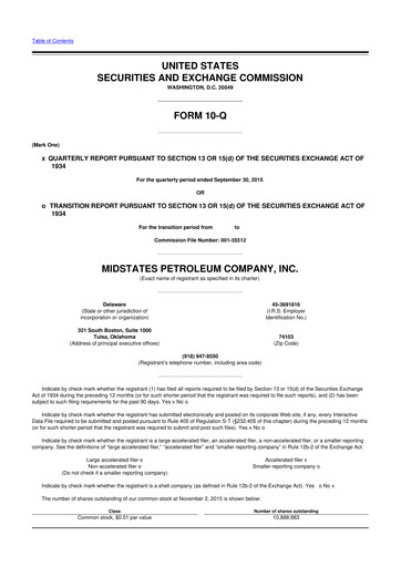 Vorschaubild Amplify Energy
 10-Q Quartalsbericht 2015 