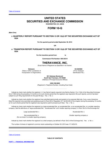 Thumbnail Innoviva 10-Q Quarterly Report FY 