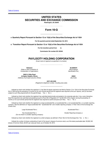 Thumbnail Paylocity 10-Q Quarterly Report FY2016 