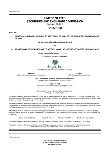 Thumbnail Argan 10-Q Quarterly Report FY2016 