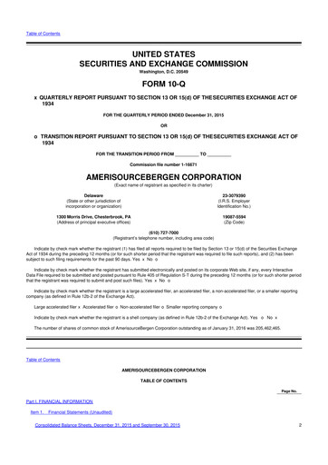 Thumbnail Cencora 10-Q Quarterly Report FY2016 