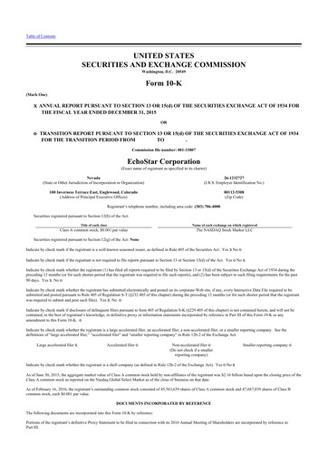 Thumbnail EchoStar 10-K Annual Report 2015