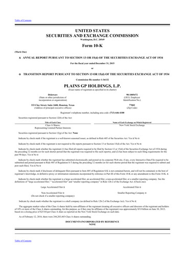 Thumbnail Plains GP 10-K Annual Report 2015