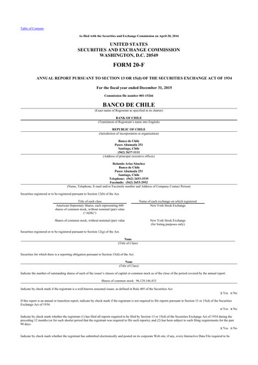 Thumbnail Banco de Chile
 20-F Annual Report 