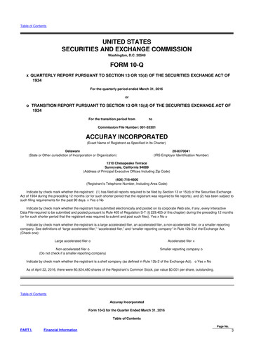 Thumbnail Accuray 10-Q Quarterly Report FY2016 