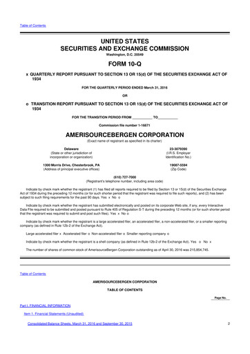 Thumbnail Cencora 10-Q Quarterly Report FY2016 