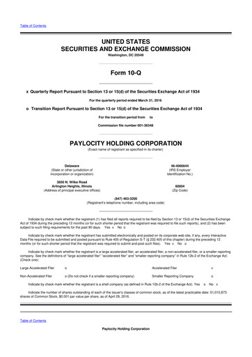 Thumbnail Paylocity 10-Q Quarterly Report FY2016 