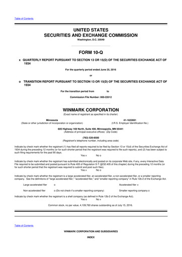 Thumbnail Winmark 10-Q Quarterly Report FY2016 