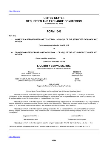 Thumbnail Liquidity Services
 10-Q Quarterly Report FY2016 