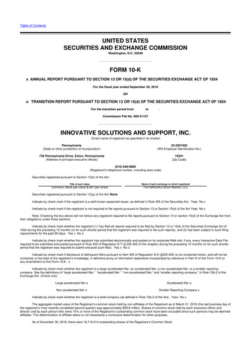 Miniature Innovative Solutions and Support 10-K Rapport annuel 2016