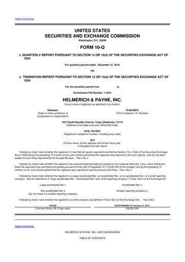 Thumbnail Helmerich & Payne

 10-Q Quarterly Report FY2017 