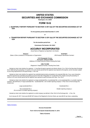 Thumbnail Accuray 10-Q Quarterly Report FY2017 