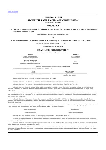 Thumbnail IRadimed 10-K Annual Report 2016