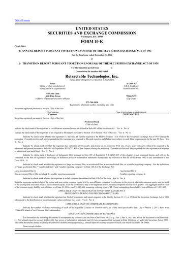 Thumbnail Retractable Technologies 10-K Annual Report 2016