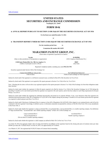 Thumbnail MARA Holdings
 10-K Annual Report 2016