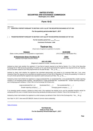 Thumbnail Textron 10-Q Quarterly Report FY2017 