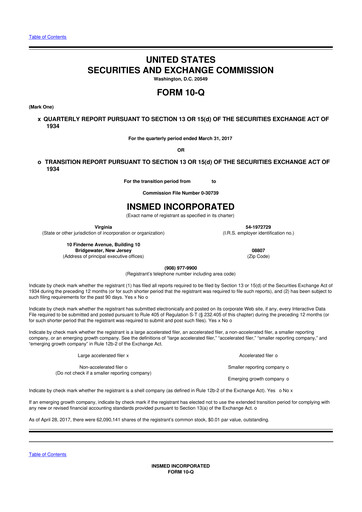 Thumbnail Insmed 10-Q Quarterly Report FY2017 