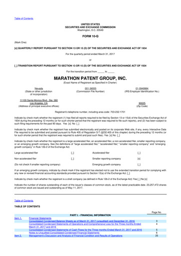Thumbnail MARA Holdings
 10-Q Quarterly Report FY2017 