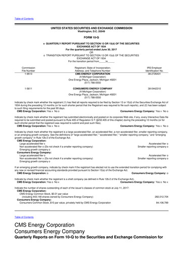 Thumbnail CMS Energy
 10-Q Quarterly Report FY2017 