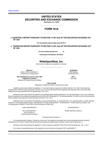 Thumbnail WideOpenWest 10-Q Quarterly Report FY2017 