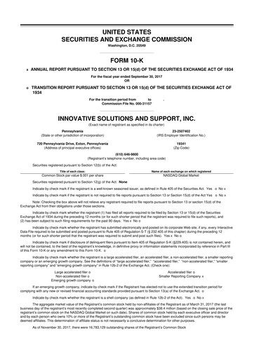 Miniature Innovative Solutions and Support 10-K Rapport annuel 2017