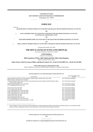 Miniature NatWest Group 20-F Rapport annuel 2017