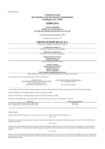 Vorschaubild Grupo Supervielle 20-F Jahresbericht 