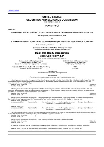 Thumbnail Veris Residential 10-Q Quarterly Report FY2018 