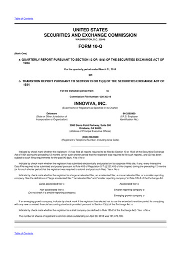 Thumbnail Innoviva 10-Q Quarterly Report FY 