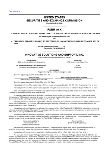 Miniature Innovative Solutions and Support 10-K Rapport annuel 2018