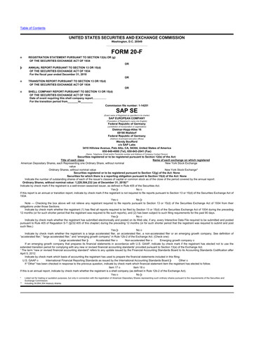 Thumbnail SAP 20-F Annual Report 2018