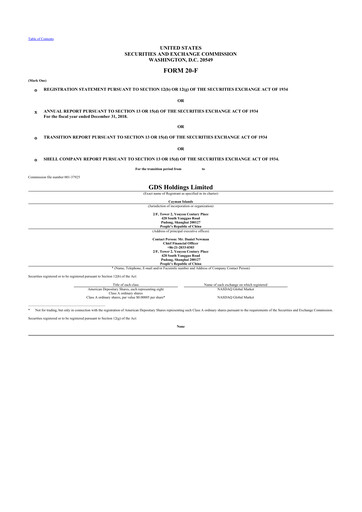 Thumbnail GDS Holdings 20-F Annual Report 2018