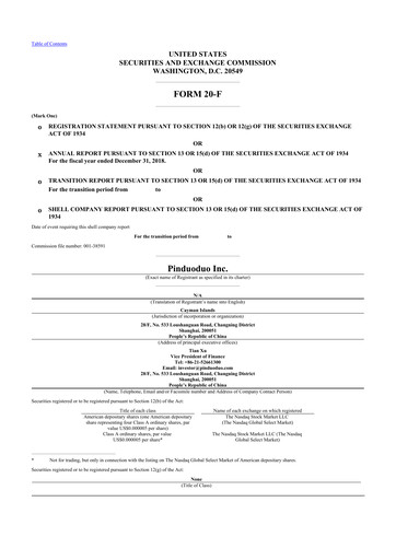 Thumbnail PDD Holdings (Pinduoduo) 20-F Annual Report 2018