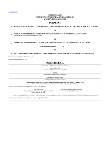 Thumbnail Enel Chile
 20-F Annual Report 2018