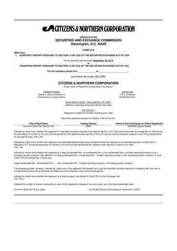 Miniature Citizens & Northern Corp 10-Q Rapport trimestriel 2019 