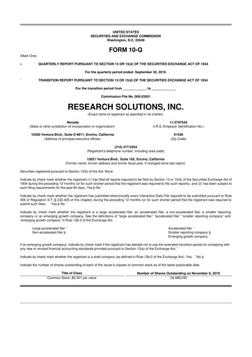 Thumbnail Research Solutions 10-Q Quarterly Report FY2020 