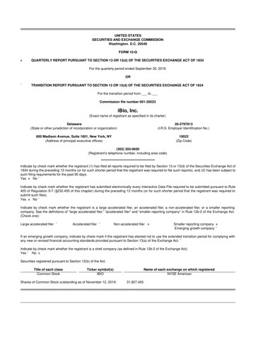 Thumbnail iBio 10-Q Quarterly Report FY 