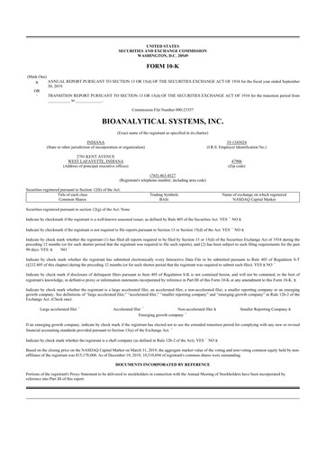 Vorschaubild Inotiv 10-K Jahresbericht 2019