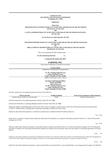 Thumbnail Farmmi
 20-F Annual Report 2019