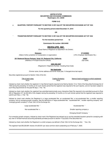 Thumbnail Rezolute 10-Q Quarterly Report FY 